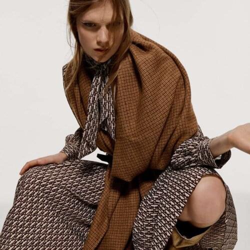 Winter Scarf Women Soft Cashmere Scarves Wraps Tassel Shawl Thicken Warm Unisex Basic Blanket Tartan Plaid Pashmina Stoles