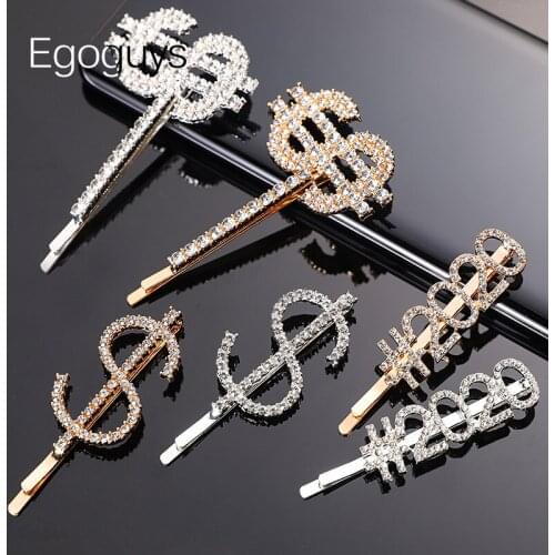 1Pc Shining Kiss Love Mine Letter Hairpins Crystal Shiny Rhinestones Word Hair Clips Women Styling Tool Girls Hairgrip Barrettes