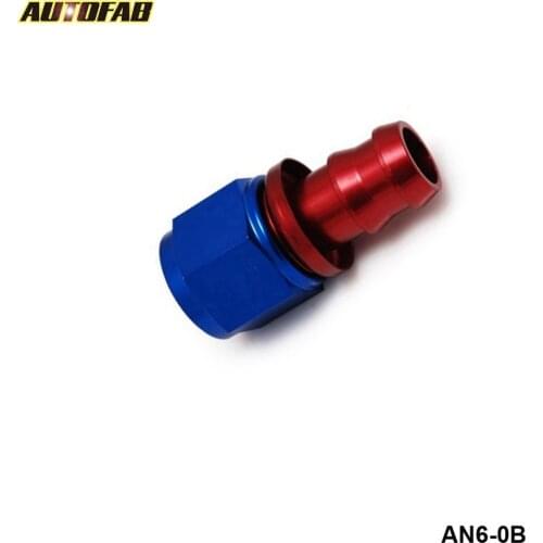 10pcs/lot 6AN AN6 Straight Aluminum Hose End Fitting Oil Fuel Line Adapter Push On AF-AN6-0B