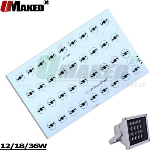 2/5PCS LED PCB 12W 18W 36W RGB LED Aluminum Plate Heatsink High Power PCB Plate For Outdoor Light Landscape Floodlight lamps