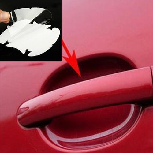 4Pcs/Set Universal Invisible Clear Car Door Handle Scratch Protector Film Sheet