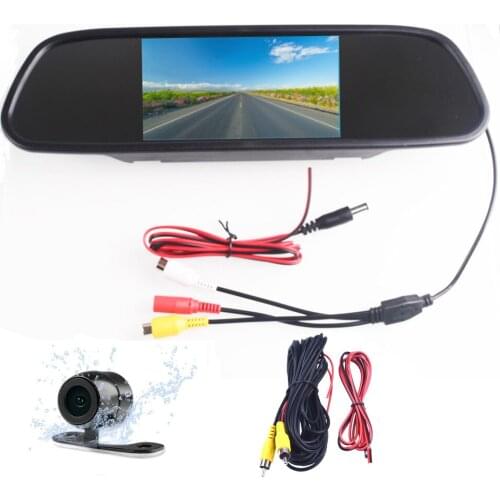 5 Inch Color TFT LCD DC 12V Car Monitor Rear View Headrest Display With 2 Channels Video Input For DVD VCD Reversing Camera