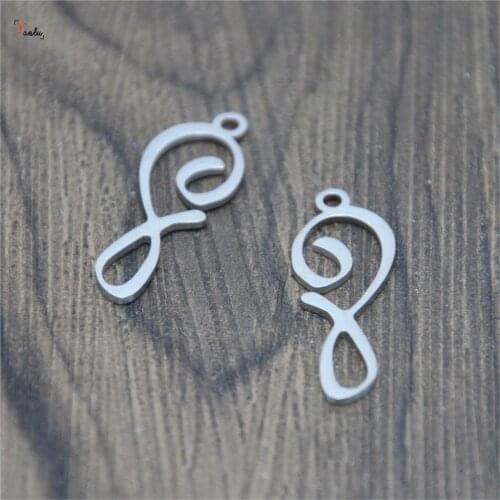 5pcs/lot Zibu angelic symbols charm love inspiration healing energy of the Angels amulet Stainless steel Charm pendant 28x10mm