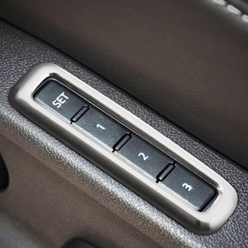 ABS Chrome For Teramont Atlas 2017 2018 Accessories Car Master Driver Seat Memory Switch Cover Trim Sticker Styling