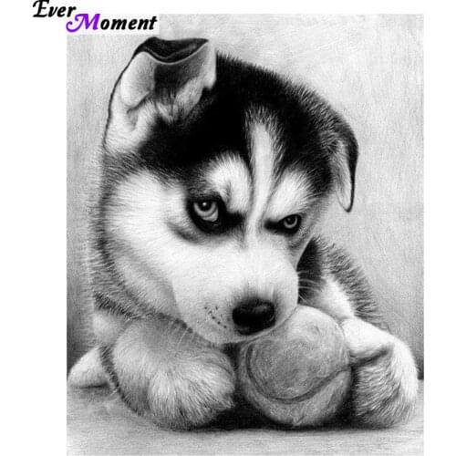 Diy Full Square Diamond Painting Huskies Cross Stitch Household Decoration Dog Diamond Mosaic Embroidery Paintings ASF497