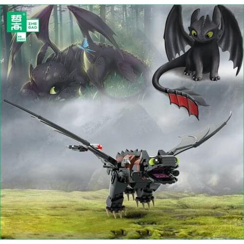 Spot-Ideas Kids Toys Movie Series 232 PCS MOC Dragon Building Blocks Modular Animal Block Model
