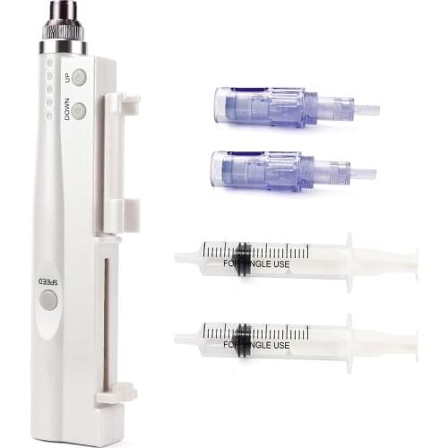 Hydrolifting Injector Pen 2 in 1 Nano Mesotherapy Microneedle Pen Mesogun Portable Smart Injector Pen Facial Treatment Machine