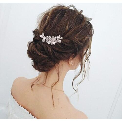 ZMHP88 Bridal Combs Wedding Tiara Wedding Headwear Rhinestone Bridal Hair Pins Bridal Headdress Wedding Hair Clips