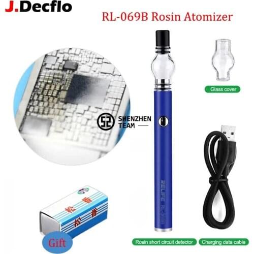 RELIFE RL-069B Rosin Atomizer Rosin Flux Pen Short Circuit Detection USB Charging For Mobile Phone Computer Motherboard Repair