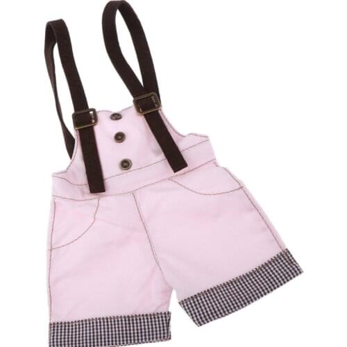 1/4 BJD Doll Outfit Doll Suspender Trousers Pants Accessories Pink