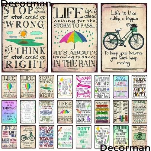 [ Mike86 ] Motivational LIFE Metal tin sign Wall Plaque Vintage USA Poster Painting Store Pub Decoration LTA-3131 20*30 CM
