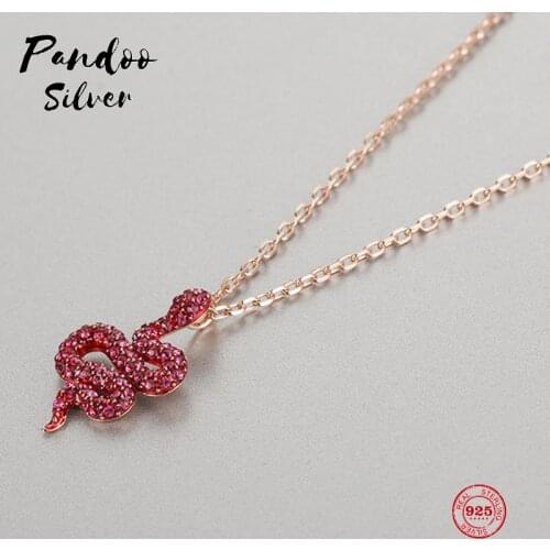 Fashion Charm 925 Sterling Silver Original 1:1 Copy, Personality Element Snake-shaped Wild Necklace Female Luxury Jewelry Gifts