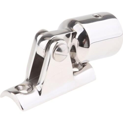 Marine Boat Bimini Top Cap Eye End 7/8in Deck Hinge 316 Stainless Steel