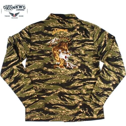 Autumn Winter New Tiger Pattern Camouflage Long Sleeve Shirt Outdoor Hunting Climbing Combat Sport Mens Military Cotton Uniform