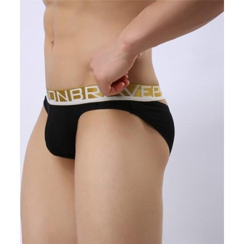 2018 men wide belt briefs Behind Hollow Sexy Underwear Men Briefs Elastic Cotton Fabric Gay Underwear Briefs for Man Underpants