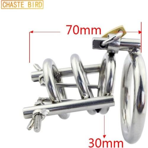 Penis Captivity Stainless Steel Male Chastity Device with Urinary Plug,Cock Cage,Chastity Belt,Penis Ring,Virginity Lock A148