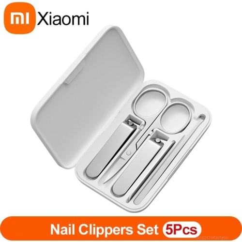 Xiaomi Mijia Stainless Steel Nail Clippers Set Trimmer Pedicure Care Clippers Earpick Nail File Professional Beauty Tools