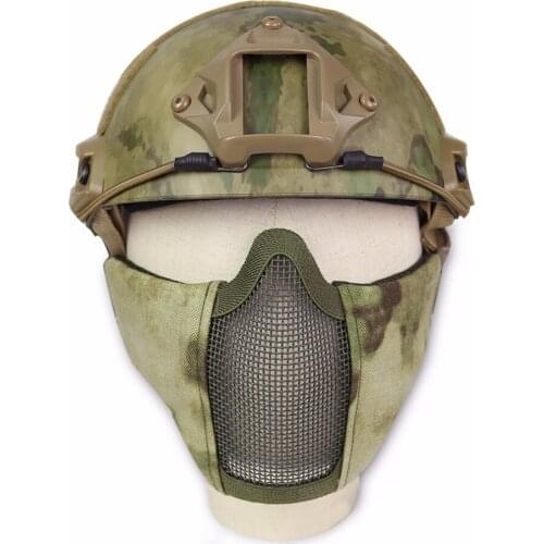 New Tactical Hunting Steel Wire Half Mask Outdoor Bicycle Riding Outdoor Field CS Mesh Airsoft Mask Resistant