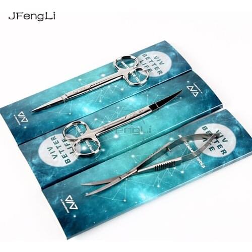 JFENGLI ADA style VIV Bend Straight Spring Scissor Stainless steel Scissor For plant tanks aquarium