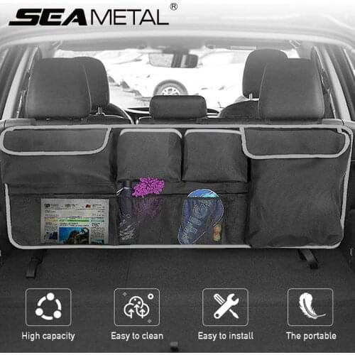 Car Backseat Trunk Organizer Pockets Car Rear Seat Back Storage Bag Auto Hanging Seat Back Storage Box Multipurpose Space Saving