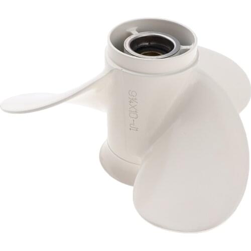 3 Blade Outboard Motor Alloy Propeller 9 1/4 X 10-J1 For Yamaha 15HP676-45941-62-EL