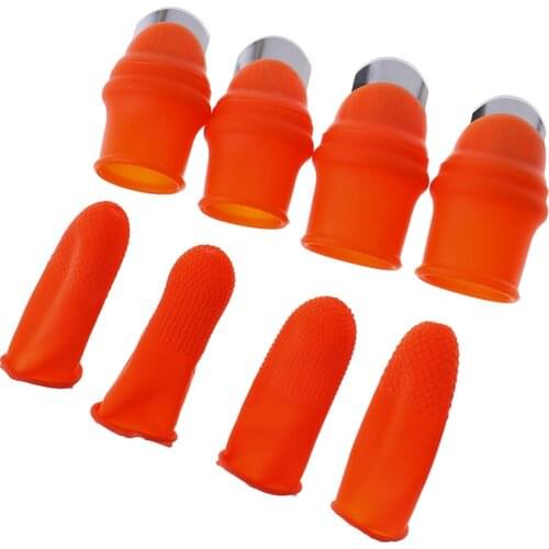 2PCs Silicone Thumb Knife Finger Protector Vegetable Harvesting Knife Plant Blade Scissors Cutting Rings Garden Gloves