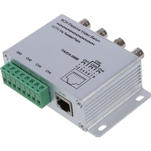 UTP 4 Channel Passive Video Balun Transceiver