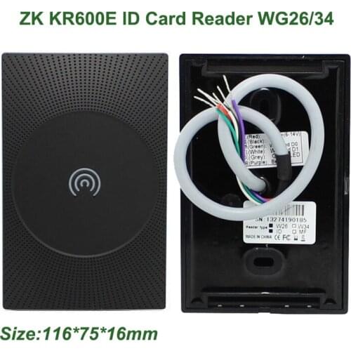 ZK KR600 Access Control RFID Card Reader 125Khz Proximity Card Reader Waterproof Wiegand 26 34 Reader For Access Control System