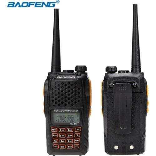 10PCS Original BaoFeng UV-6R Two Way Radio Portable radio Pofung UV 6R Walkie Talkie 128CH UHF/VHF Dual Band Handled Transceiver