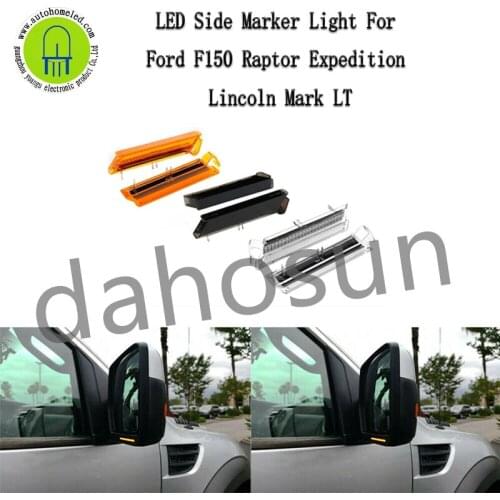 2Pcs Dynamic LED Turn Signal Light Sequential Blinker Lamps Compatible with Ford F-150 Raptor Expedition Lincoln Mark LT Pickup