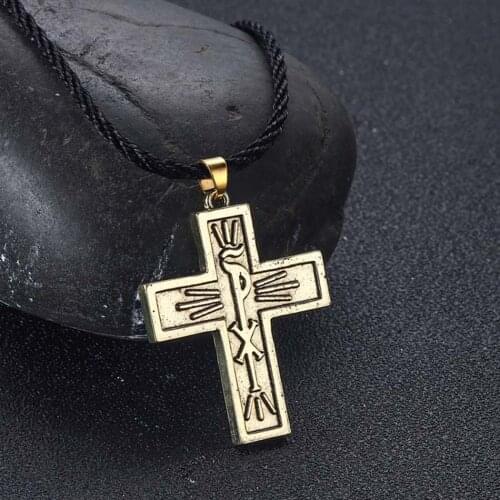 CHENGXUN Trendy Ancient Holy Cross Pendant Necklace for Men Pious Amulet BUJUK Norse Slavic Boy Necklace Pure Sacred Power