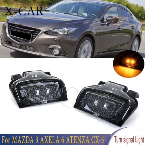 X-CAR Turn Signal Light Left Right Car Door Rearview Mirror Repeater Lamp Indicator For Mazda3 Axela 2013 14-2016 6 Atenza CX-5