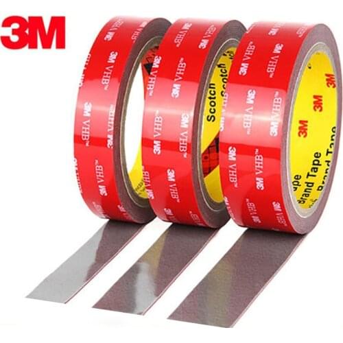 10mmx3M / 1pcs 3M VHB Acrylic Double-sided Foam Tape Super Glue Pad Waterproof High Quality Reusable Home Car Decoration