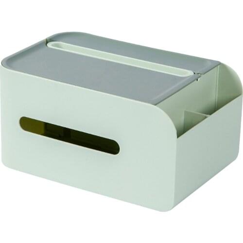 Multifunctional Desktop Storage Box With Phone Caddy Cute Paper Box Napkin Holder Tissue Dispenser Suitable For Home Office