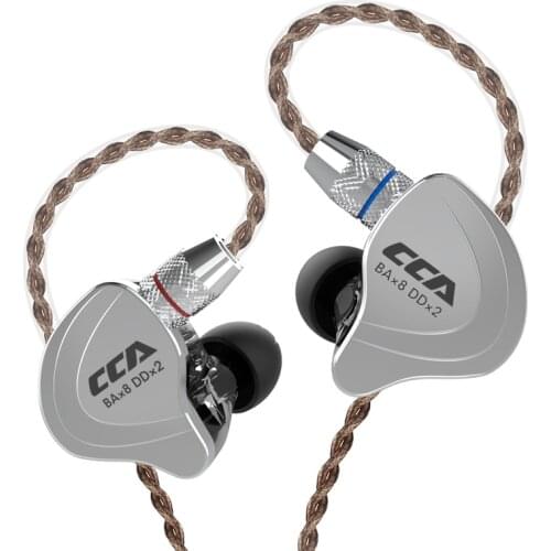 Cca C10 4ba+1dd Hybrid In Ear Earphones Hifi Dj Monito Running Sports Earphone 5 Drive Unit Headset Noise Cancelling Earbuds