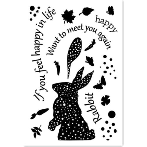 PANFELOU 11x16cm legend of rabbit Transparent Silicone Rubber Clear Stamps cartoon for Scrapbooking/DIY Easter wedding