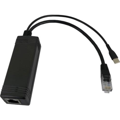 Ethernet POE Power Splitter 48V to 5V 2A USB Adapter Micro USB Type-C