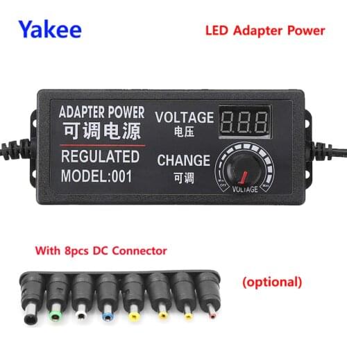 Adjustable 3V 5V 6V 9V 12V 15V 18V 24V 1A 2A 3A 5A Universal AC/DC Adapter LED DisplayVoltage Regulated Power Adatpor