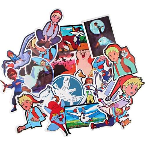 20Pcs Nils Holgersson Stickers Pack For On The Laptop Fridge Phone Skateboard Travel Suitcase Sticker