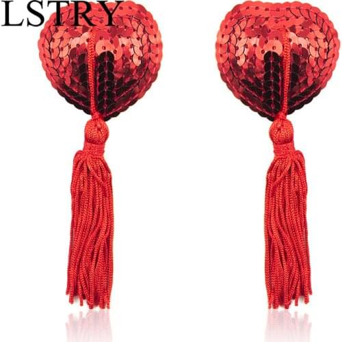 2020 Sexy Sex Product Toys Women Lingerie Sequin Tassel Breast Bra Nipple Cover Pasties Stickers Petals Clothing Sex Accessories