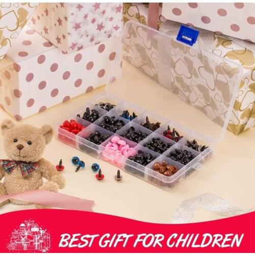 752 Safety Eyes and Noses with Washers Colorful Plastic Safety Eyes and Noses In Various Sizes for Dolls Stuffed Animals