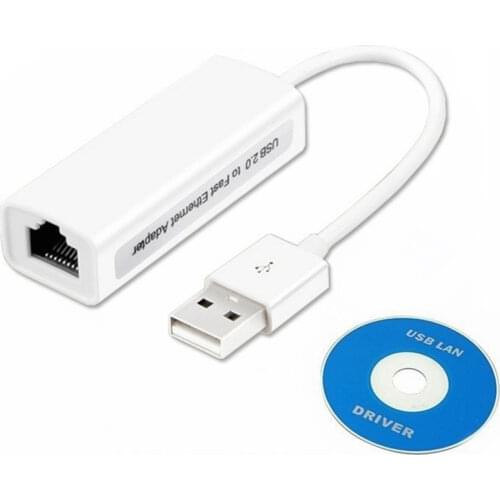 100pcs USB 2.0 Male to RJ45 Female 10/100Mbps Ethernet LAN Conversion Adapter Cable PC