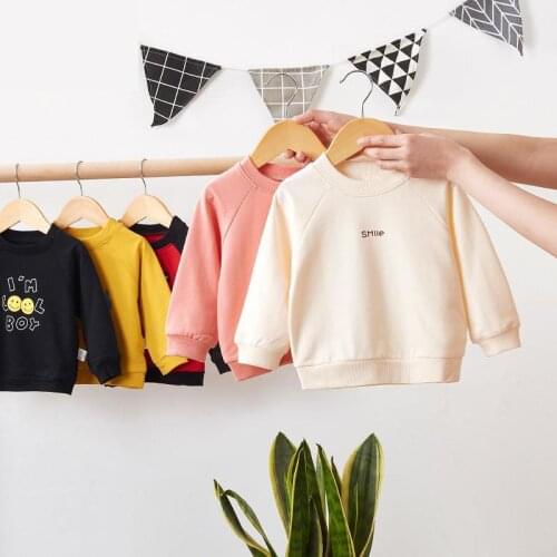 Boutique Children Sweatshirts 2021 Autumn Boys And Girls Tops Cotton Long Sleeve Round Collar Toddler Girl Cartoon T-shirts