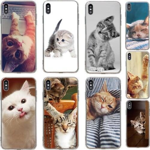 Case For Wiko Y80 Y81 Y70 Y60 Y61 Y50 View 5 4 3 lite 3 pro Cute animal cat painting soft TPU Silicone back cover