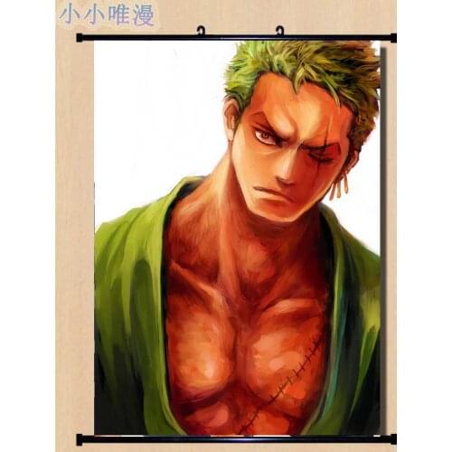 Coscase Japanese Decorative Pictures Anime ONE PIECE Games Characters Cool Boy Zoro Roronoa Home Decor Wall Scroll Poster