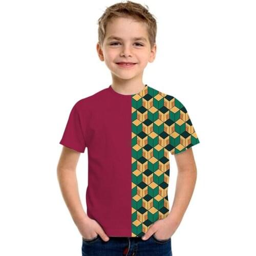 Kimetsu No Yaiba T Shirt Cartoon Anime Print 3d T Shirt Boys/Girls Children T-Shirt Kimetsu No Yaiba Kids Summer T-shirts Tops
