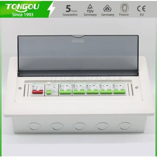 5 years warranty flush mounting 14 ways distribution consumer unit 63A 2P RCD circuit breaker protection