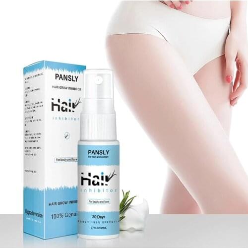 Pansly 20ml Hair Growth Removal Inhibitor Serum Oil Spray Beard Bikini Intimate Face Legs Body Armpit Painless Hair Remover