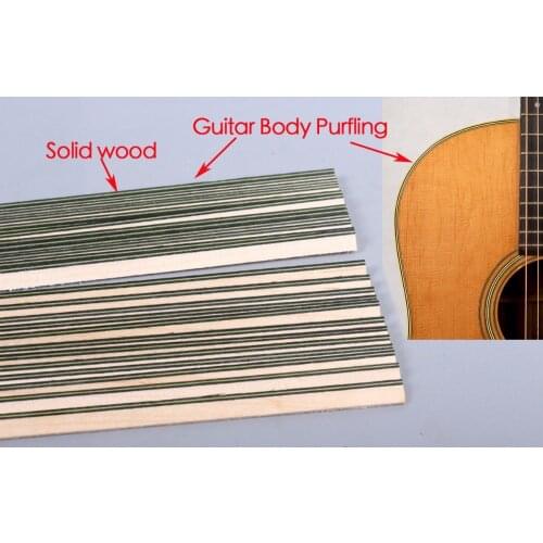 Guitar Strip Wood Purfling Binding Guitar Body Parts Inlay 640x6x1.2 mm 167# 20 pcs