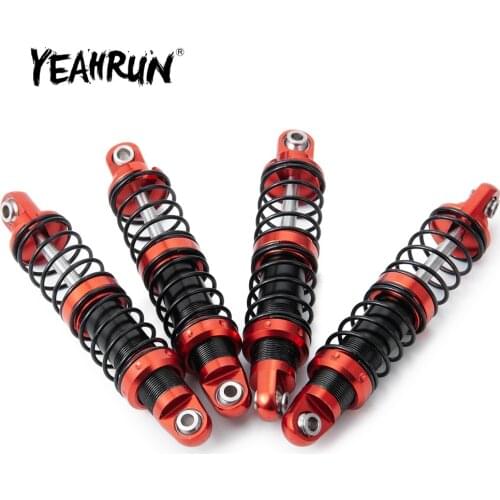 YEAHRUN 4pcs/set Oil Adjustable Spring Shock Absorber Damper 75/85/95/105/115/125mm for D90 SCX10 TRX4 1/10 RC Car Truck Crawler